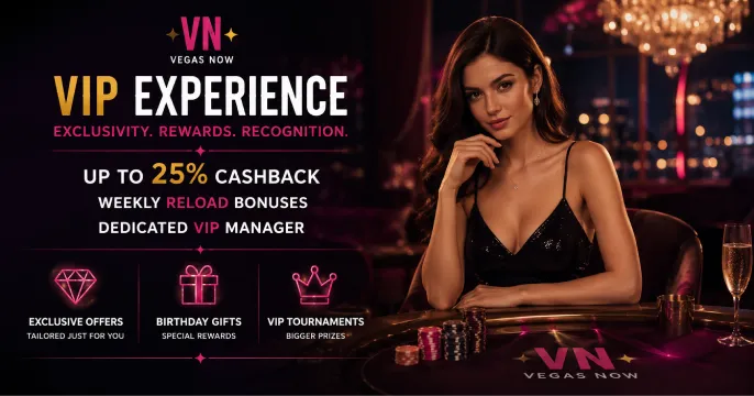 Vegas Now Casino VIP banner